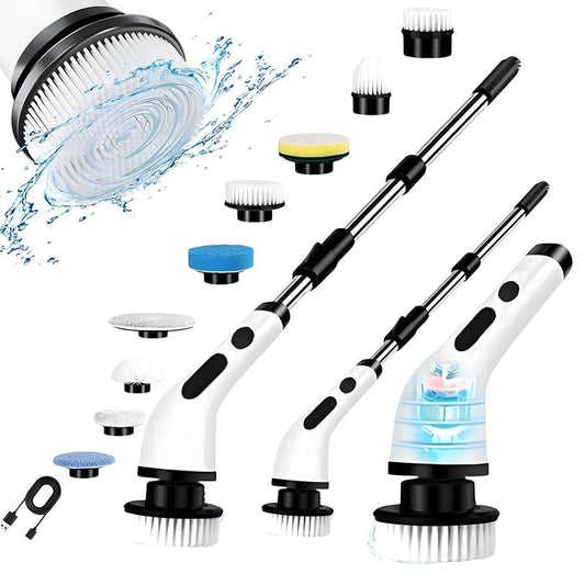 🧽 Electric Spin Scrubber – Cordless Power Scrubber with 9 Replaceable Brush Heads & Extendable Handle